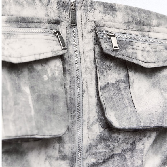 NEW! Zara Printed Cargo Dress with pockets - Picture 9 of 15